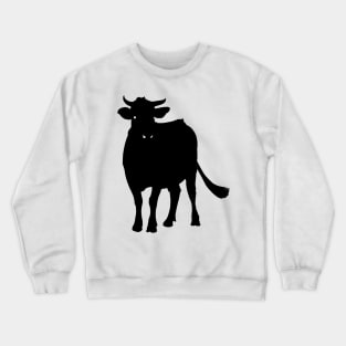 Cow Black Silhouette Milk Pet Animal Cool Style Crewneck Sweatshirt